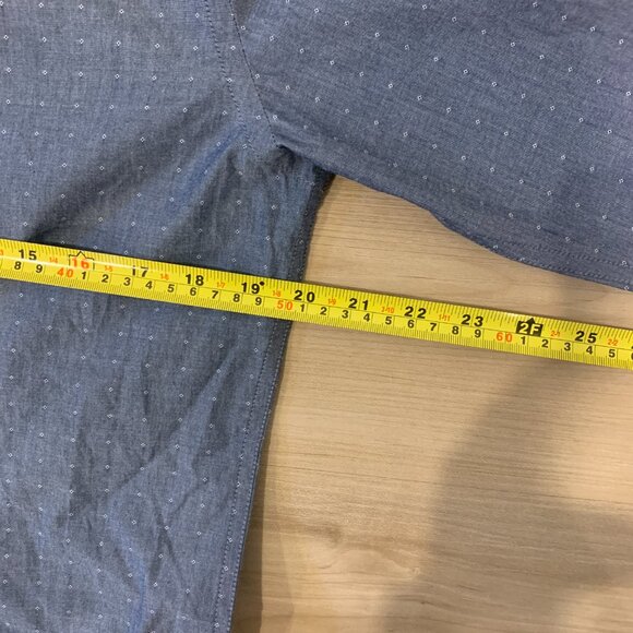 Men's Steel and Jelly Navy w/dotted print button down shirt flip cuff NWT Medium - Picture 8 of 9